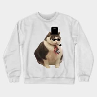 Chonky Smart Boi meme, funny memes Crewneck Sweatshirt